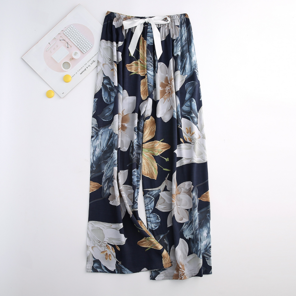 Karina | Pantalon avec finition satinée en coton élégante pour femme