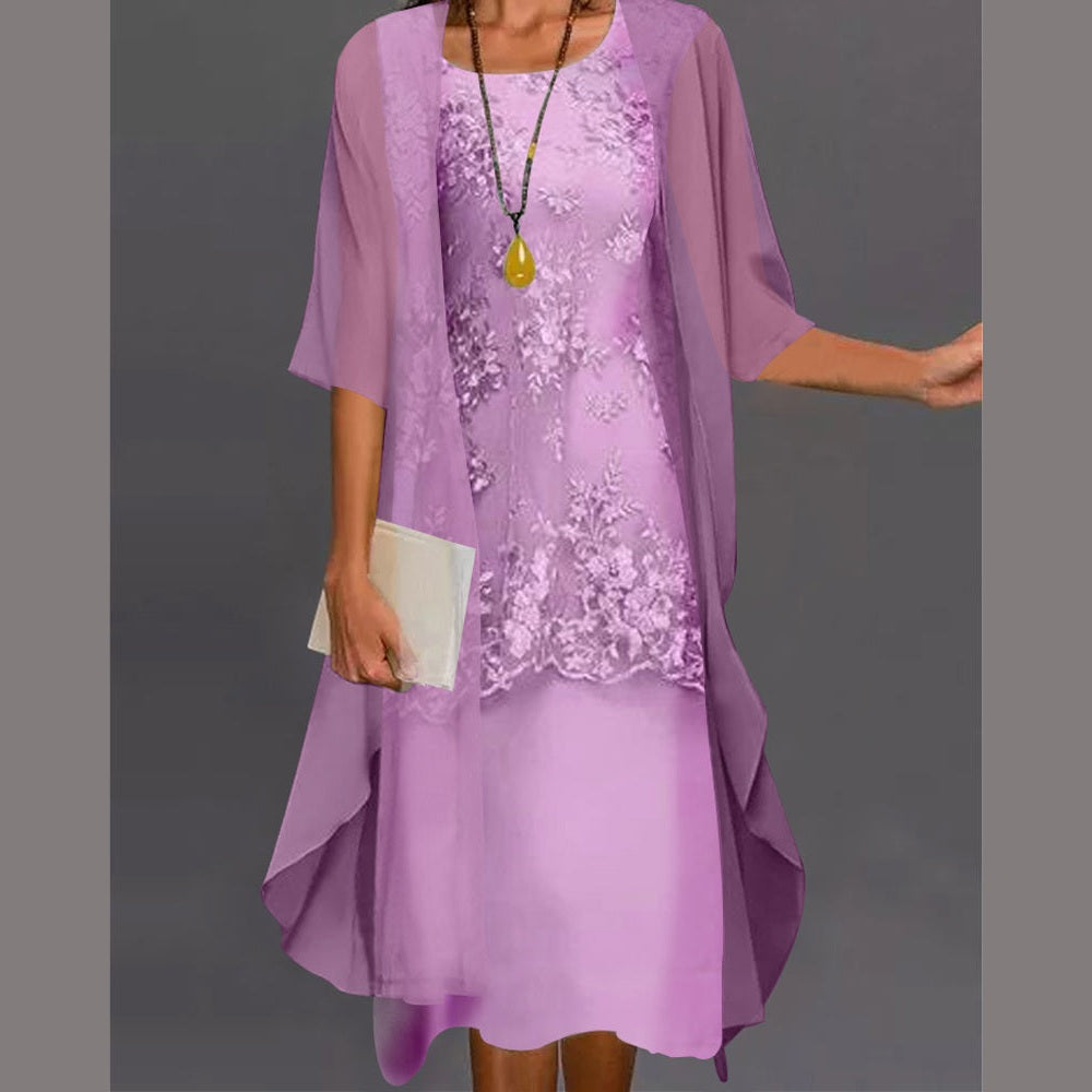 Stéphanie | Élégante robe deux pièces en chiffon