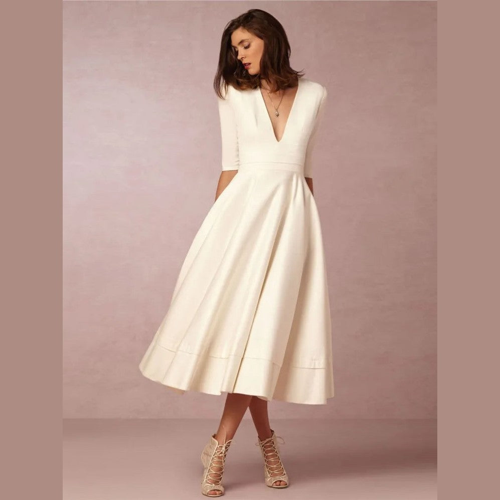 Norma | Robe de Soirée Midi Élégante et Intemporelle pour Femmes