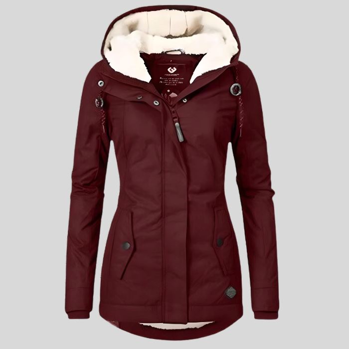 Isabelle - Manteau épais en mélange de laine Women > Jackets > Winterjackets Essentielle Bordeaux S