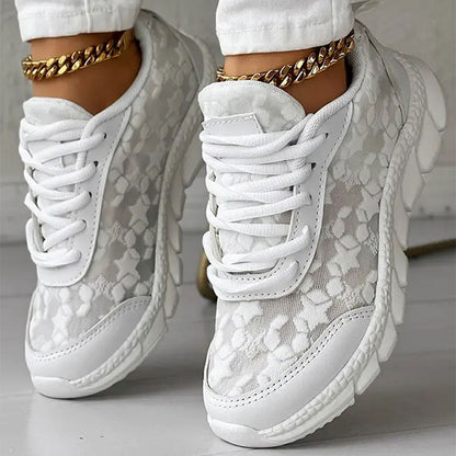 Sneakers respirants avec orteils et lacets ronds