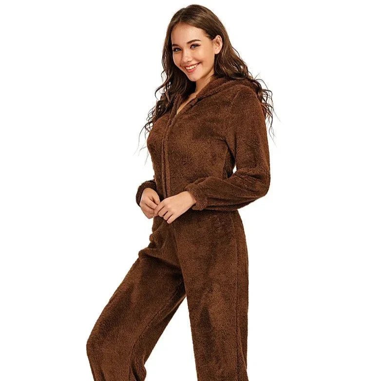 Combi Pyjama Fleece à Capuche