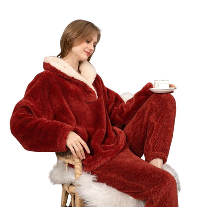 Ensemble Pyjama Polaire à Capuche