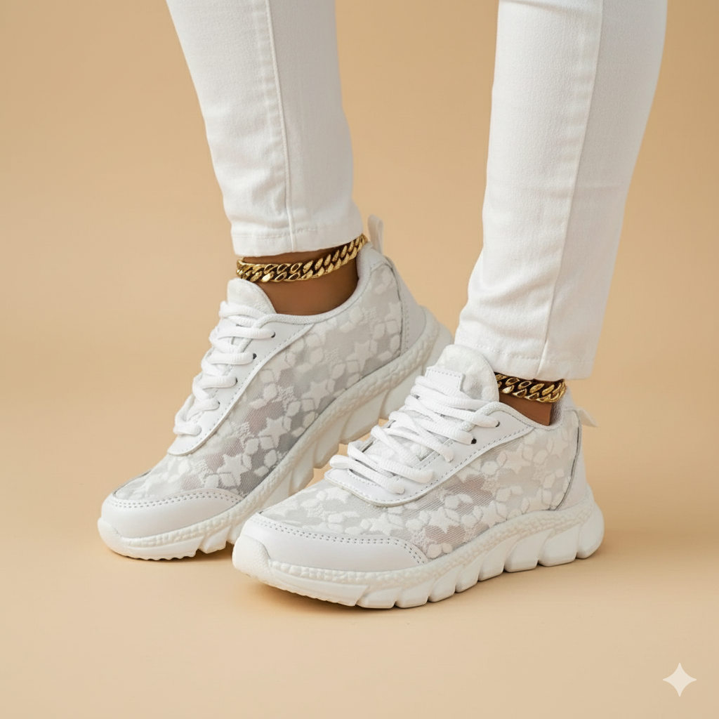Sneakers respirants avec orteils et lacets ronds