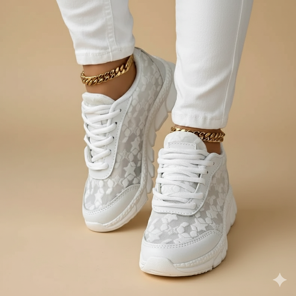 Sneakers respirants avec orteils et lacets ronds