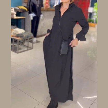 Amélie - Robe Longue en Coton Premium Essentielle 