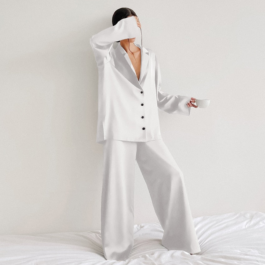 Ensemble Pyjama Soie Oversize Luxe