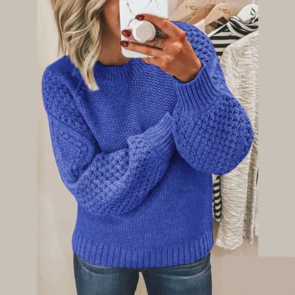 Lieke - Pull chaud d'automne Essentielle Bleu S 