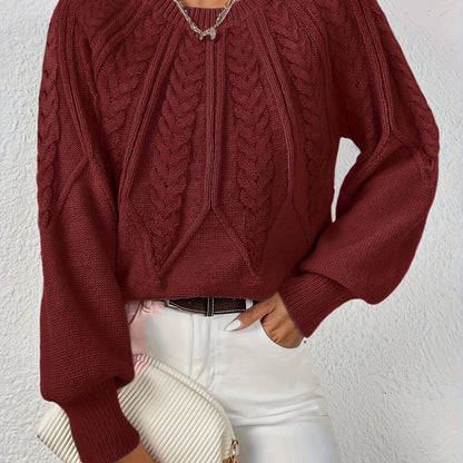 Margot | Pull chaud tricoté Essentielle Bordeaux XS 