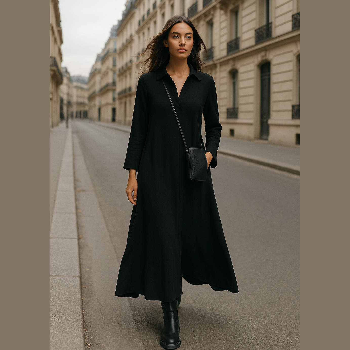 Eléandra - Robe Longue en Coton Premium