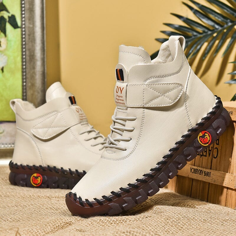 Chaussures en Cuir Ultra Confortables & Chaudes FEMININO Essentielle Beige 36 